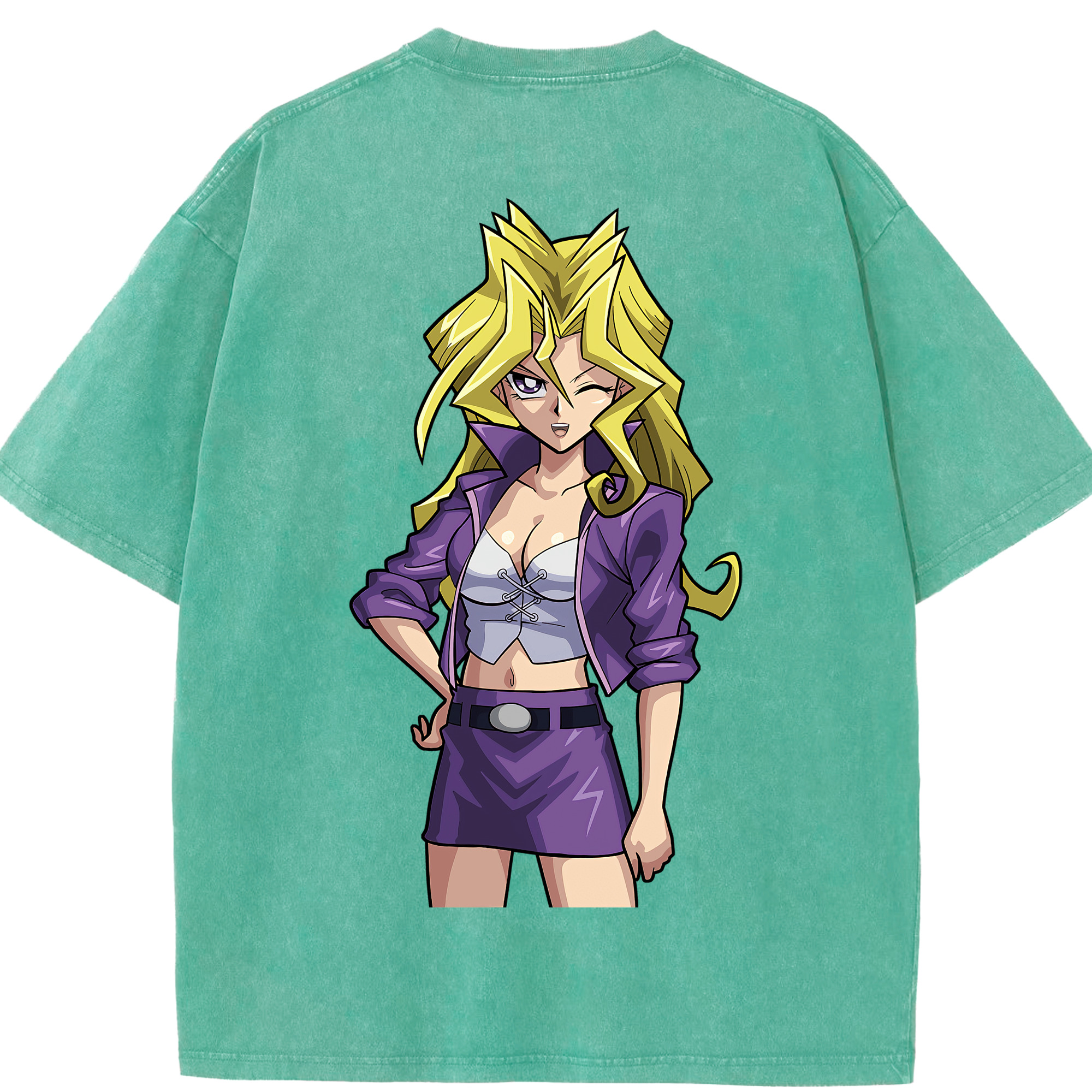（画像用） 遊☆戯☆王 Yu-Gi-Oh! 綿100% ヴィンテージ風 半袖Tシャツ（背面プリント）
